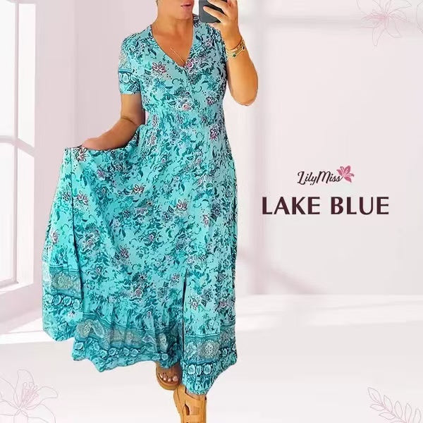 Ellie - Long Dress V-Neck