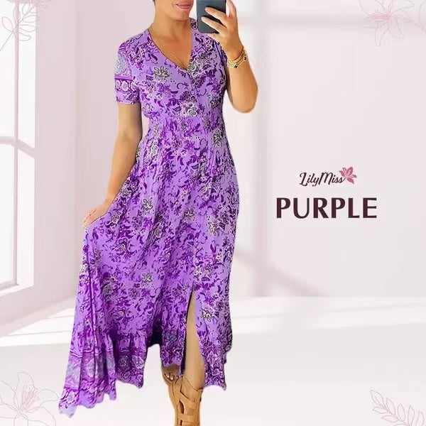 Ellie - Long Dress V-Neck
