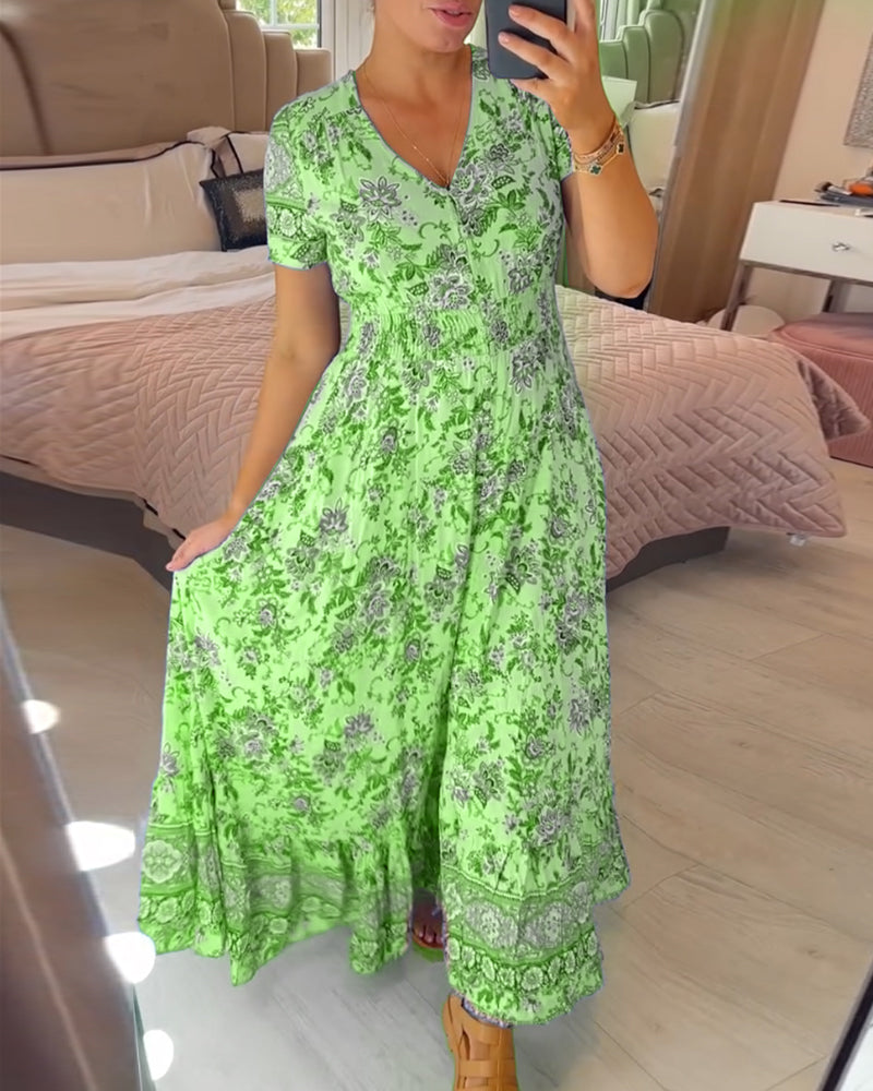 Ellie - Long Dress V-Neck