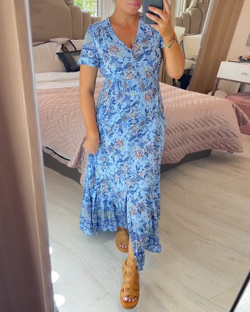 Ellie - Long Dress V-Neck