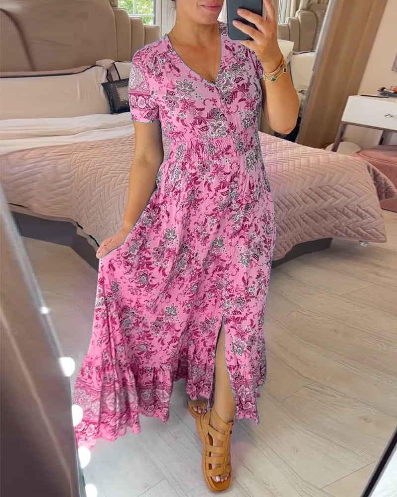 Ellie - Long Dress V-Neck