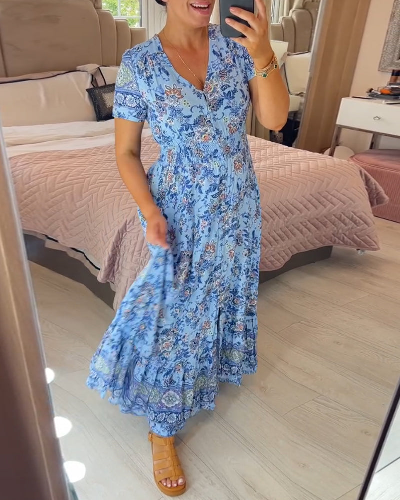 Ellie - Long Dress V-Neck