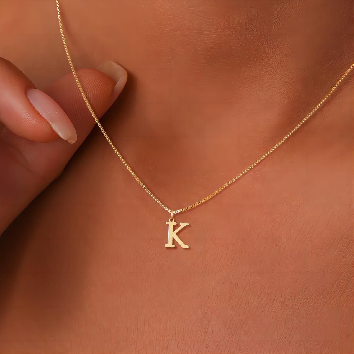 Κολιέ με αρχικά ερωτικού γράμματος | Χρυσό 18k