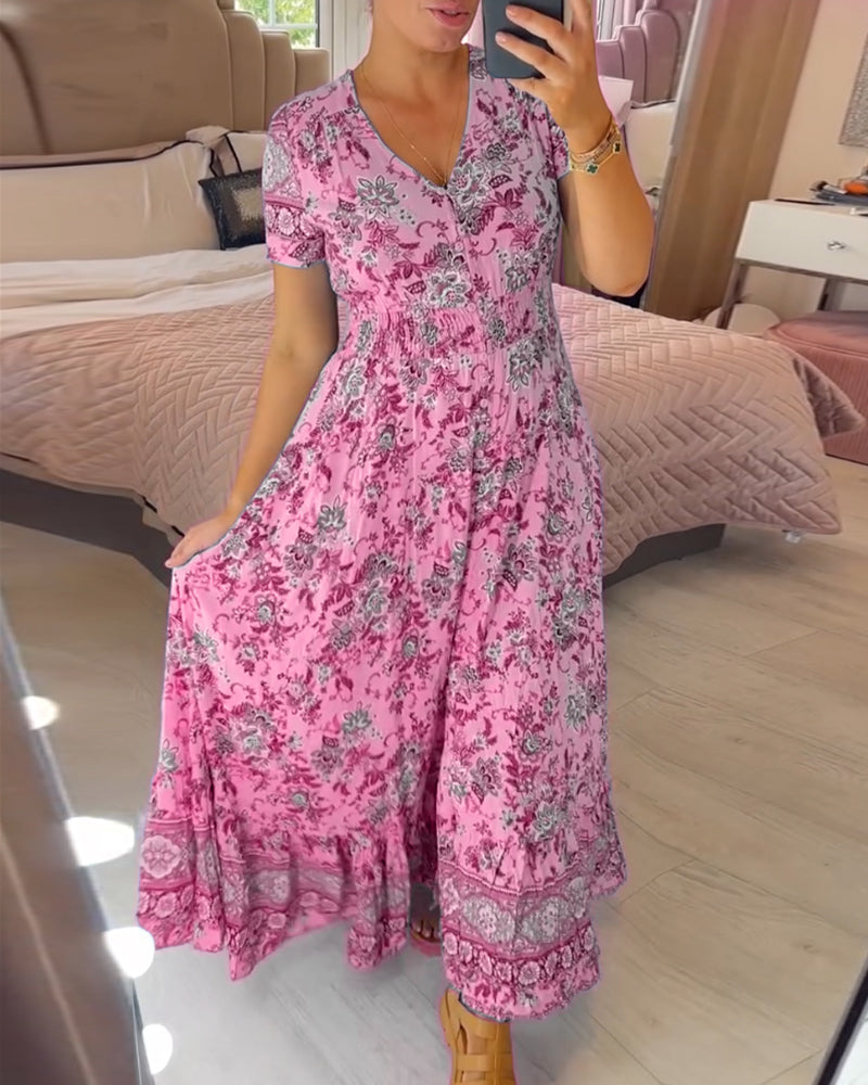 Ellie - Long Dress V-Neck