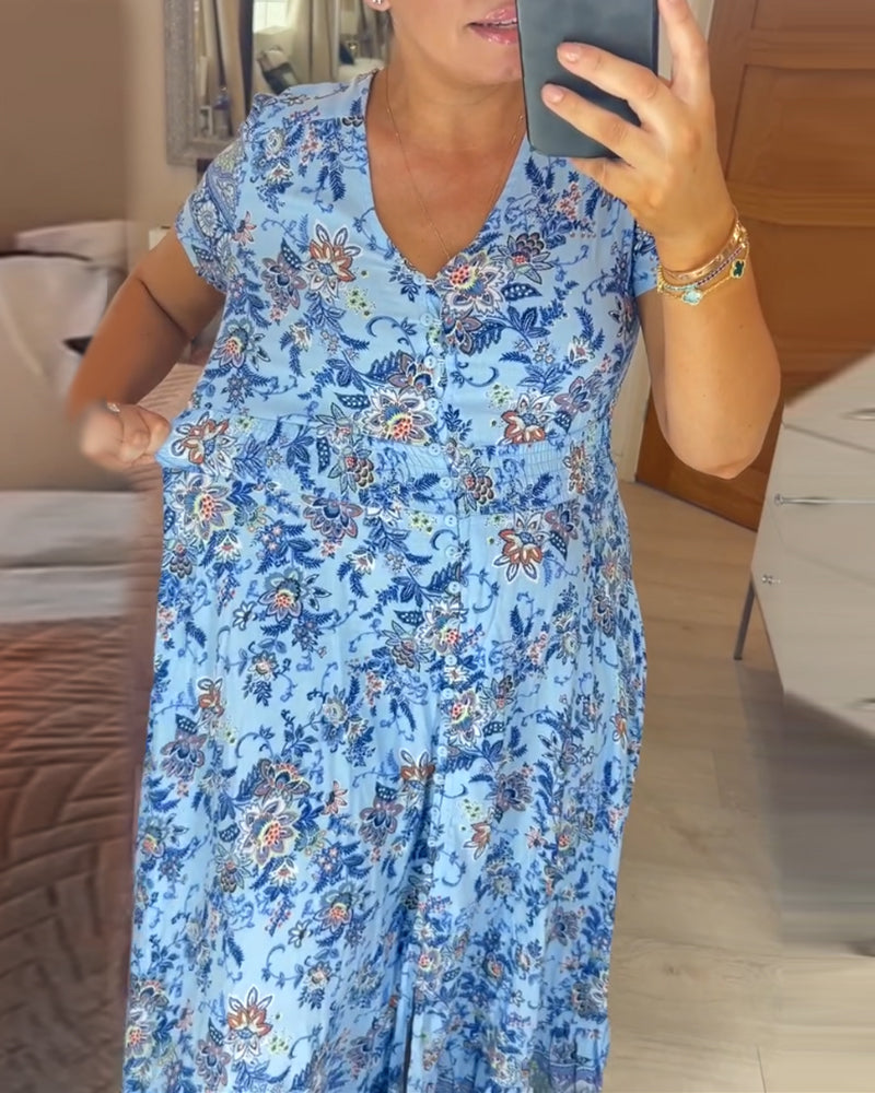 Ellie - Long Dress V-Neck