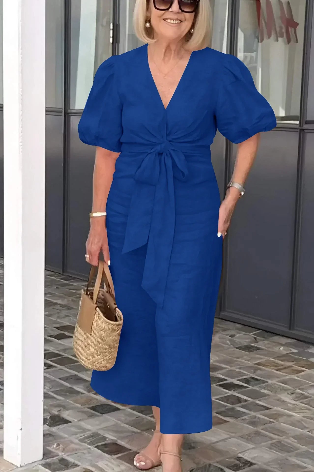 Esther - V-Neck Dress With Laces