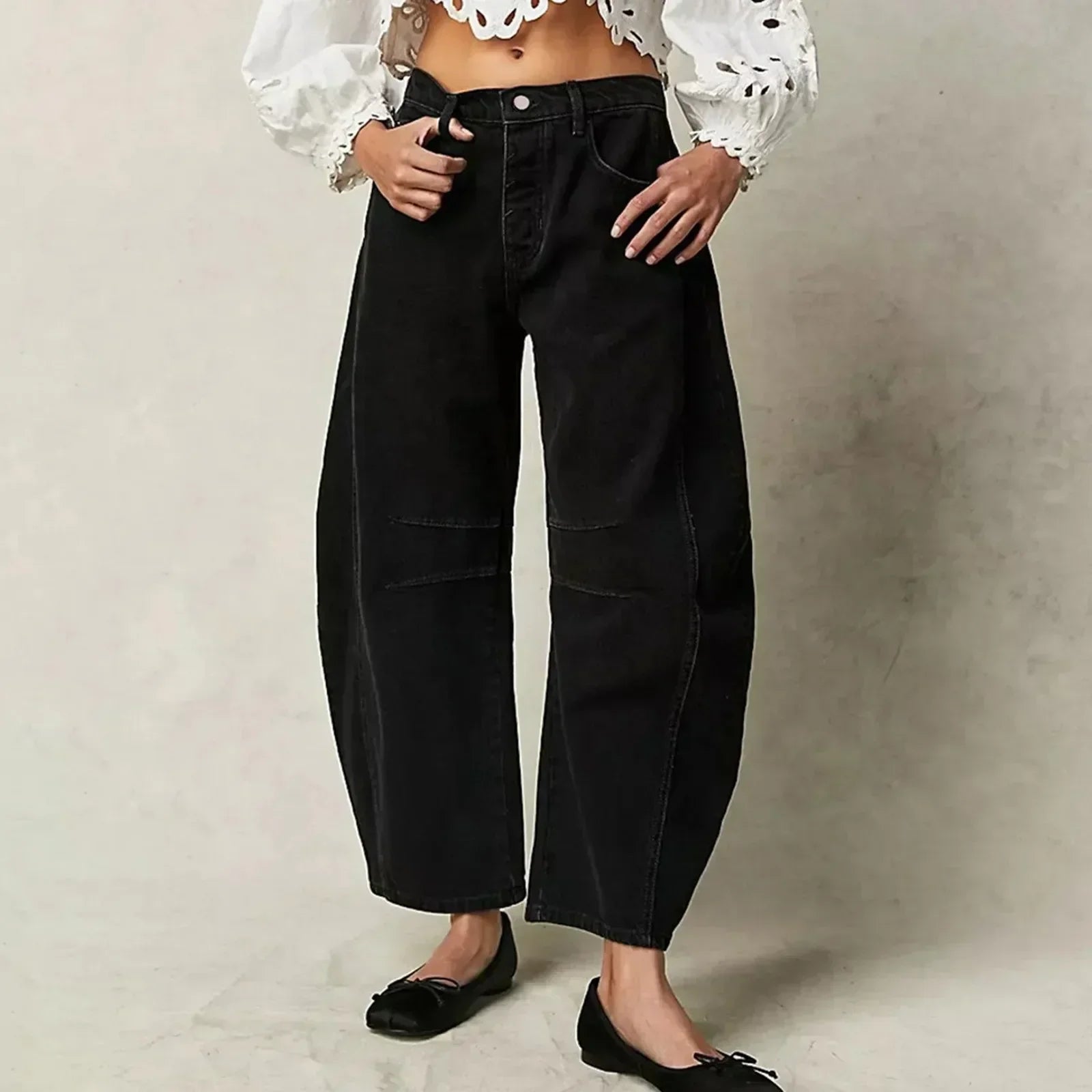 Hannah - Wide leg comfort jeans | 50% OFF