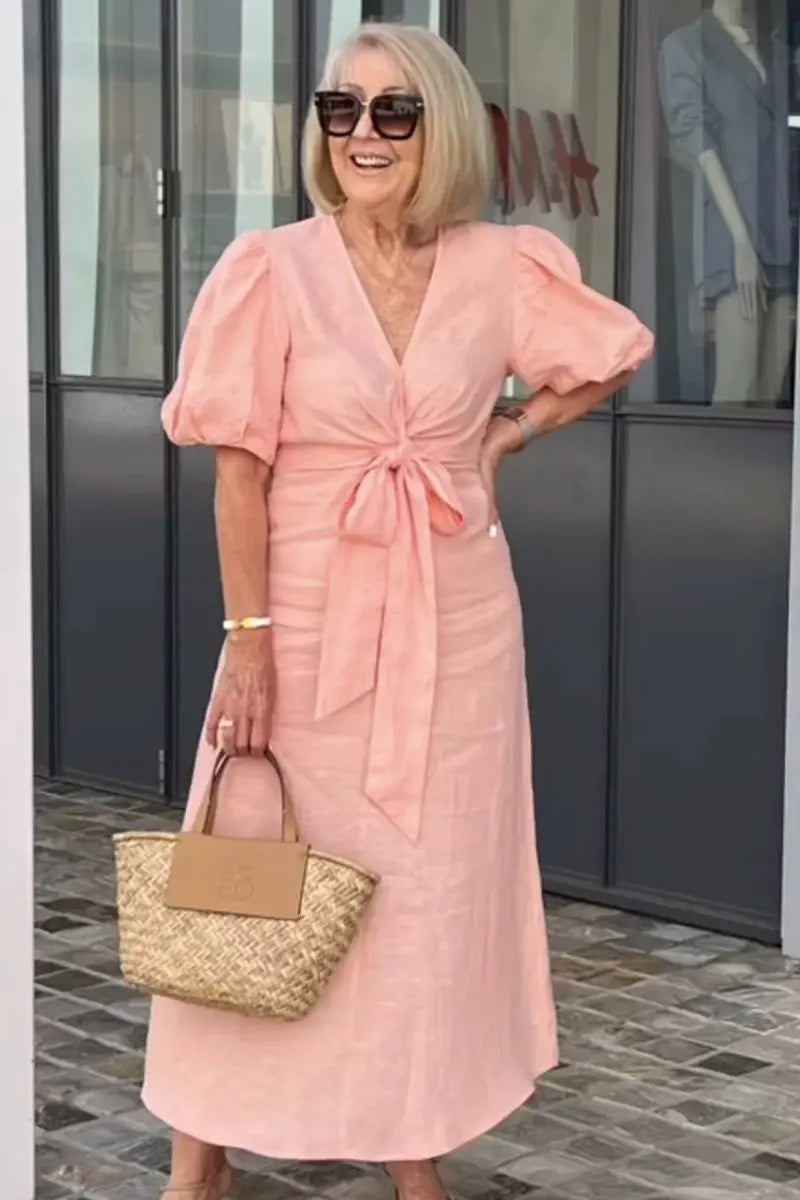 Esther - V-Neck Dress With Laces
