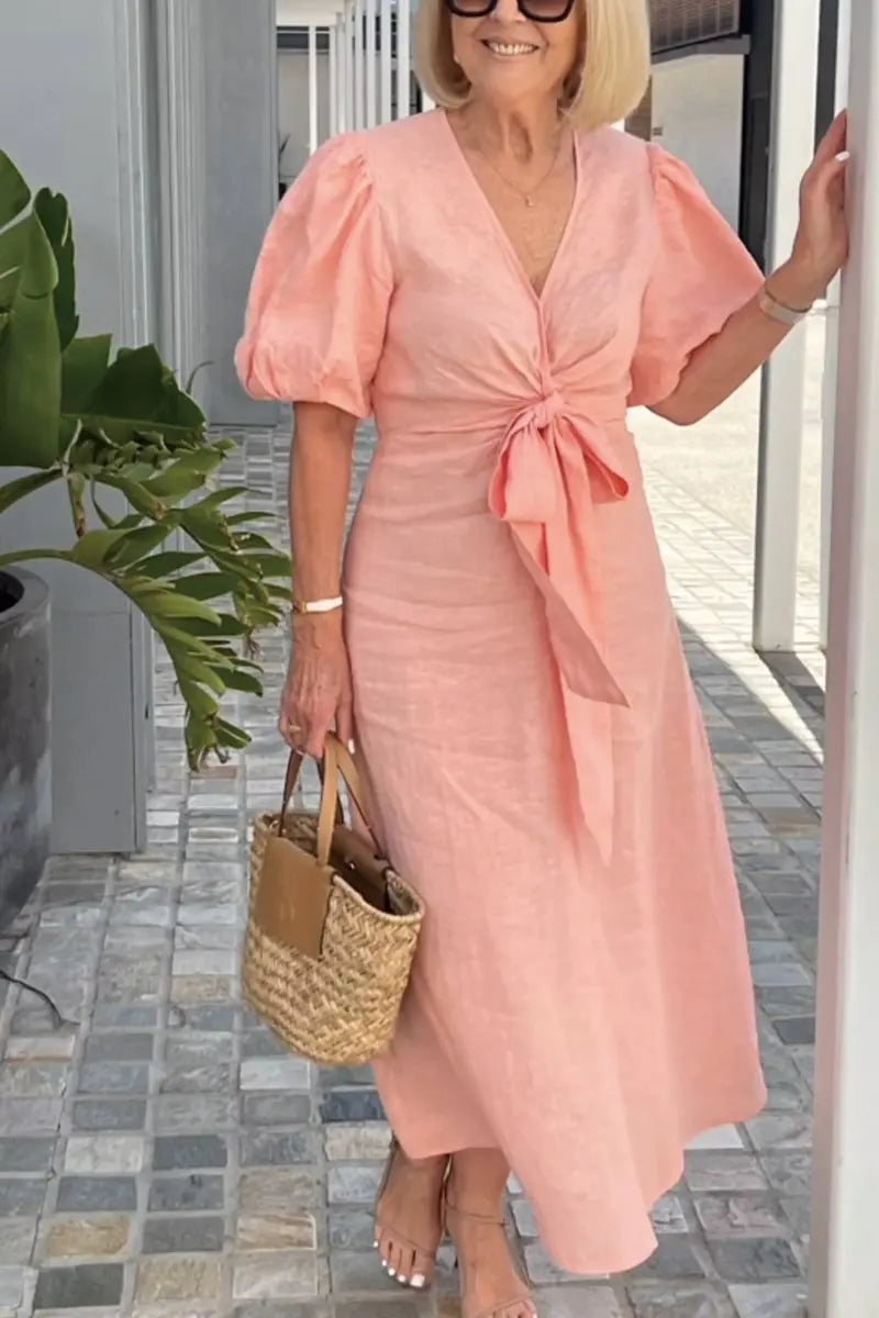 Esther - V-Neck Dress With Laces