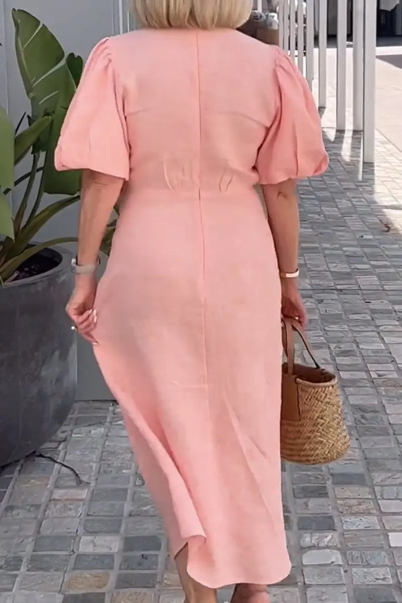 Esther - V-Neck Dress With Laces