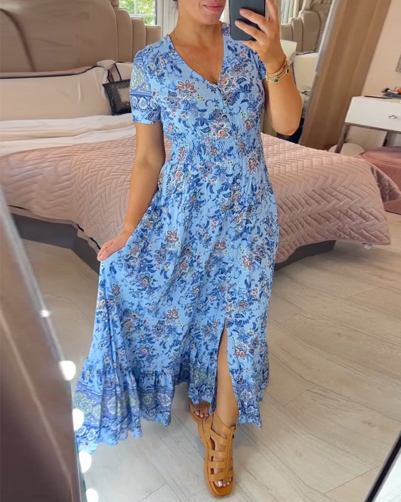 Ellie - Long Dress V-Neck