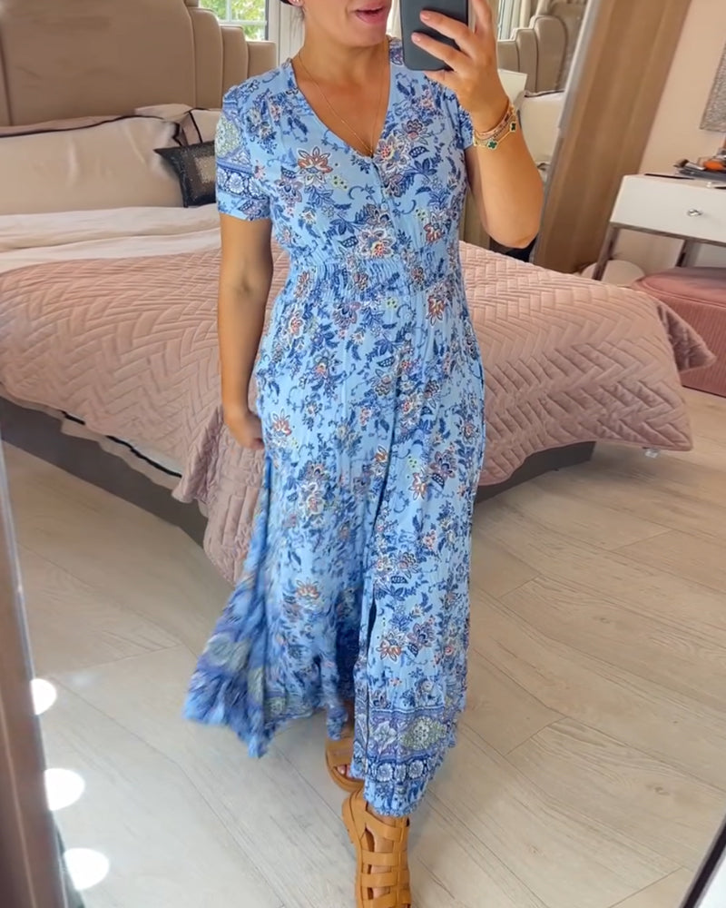 Ellie - Long Dress V-Neck