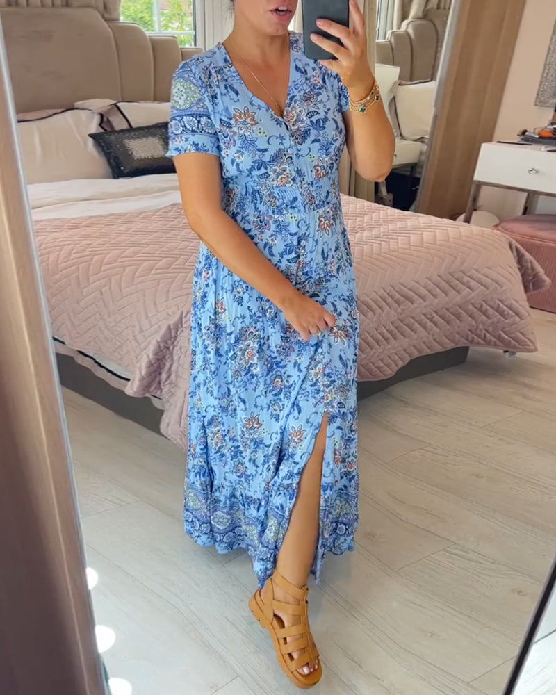 Ellie - Long Dress V-Neck