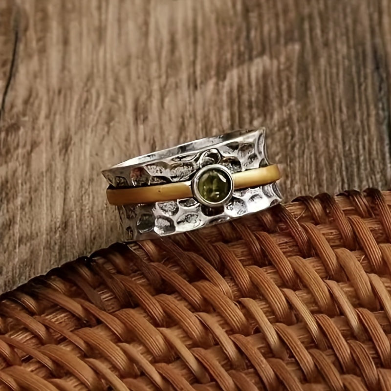 Elegant Green Zircon Ring