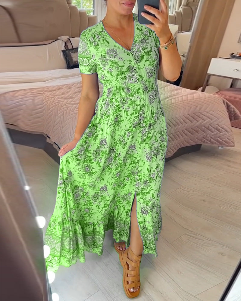 Ellie - Long Dress V-Neck