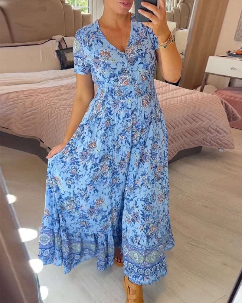 Ellie - Long Dress V-Neck