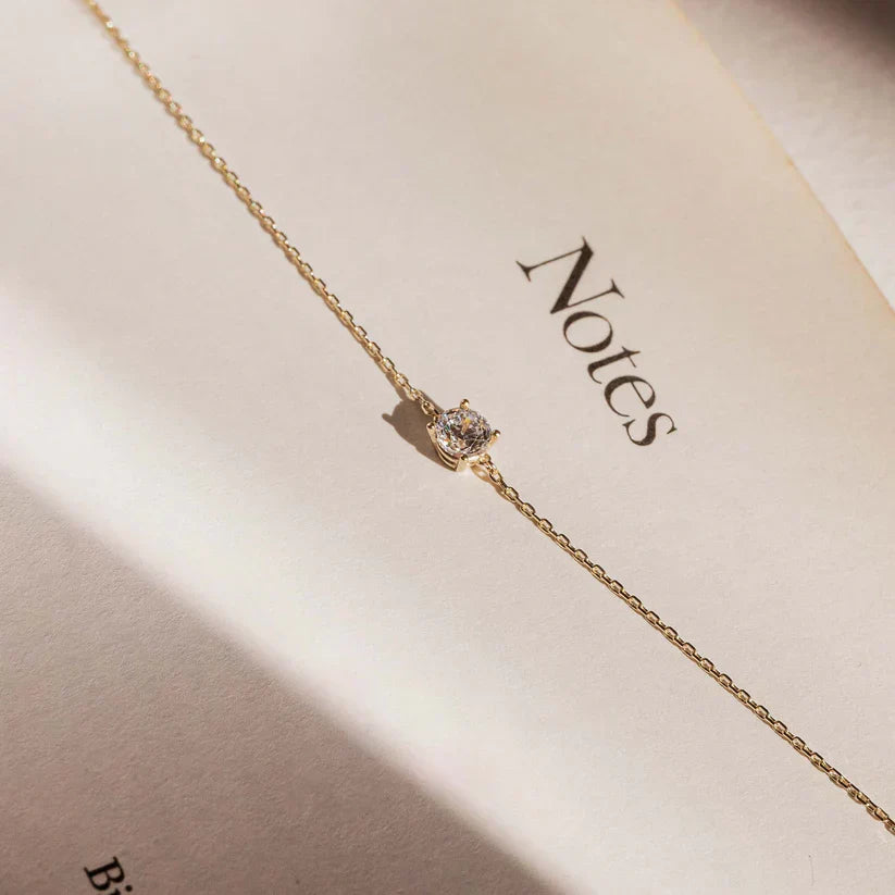 Βραχιόλι από Μοισανίτη 14k Χρυσού Cléa
